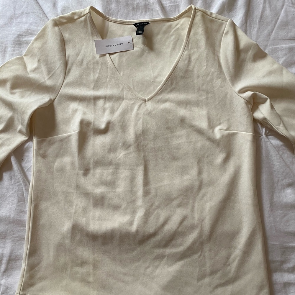 Ann Taylor cream colored blouse